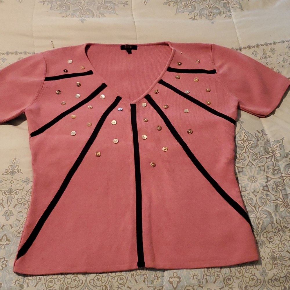 Deep pink shirt lightly worn